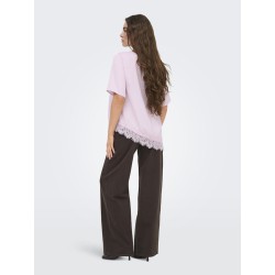 JDY Urba kortærmet asymmetrisk t-shirt - Winsome Orchid