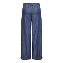 JDY Kai mellem talje snøre bukser - Medium Blue Denim