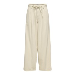 JDY Chlore mellem talje barrel fit denim bukser - Ecru
