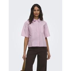 JDY Mio 2/4 ærme boxy skjorte - Pink Lady