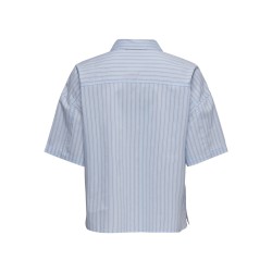 JDY Mio 2/4 ærme boxy skjorte - Cashmere Blue