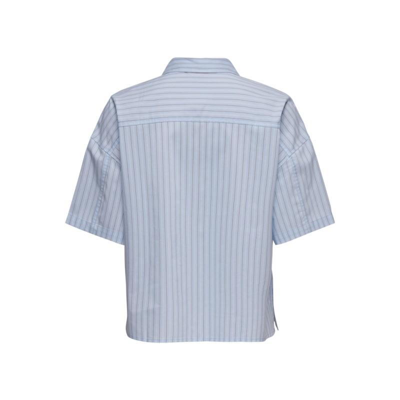 JDY Mio 2/4 ærme boxy skjorte - Cashmere Blue