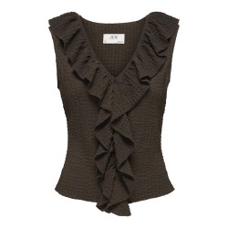 JDY Turbo flæse top - Chocolate Brown