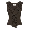 JDY Turbo flæse top - Chocolate Brown
