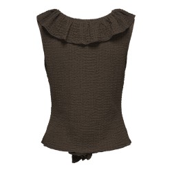 JDY Turbo flæse top - Chocolate Brown