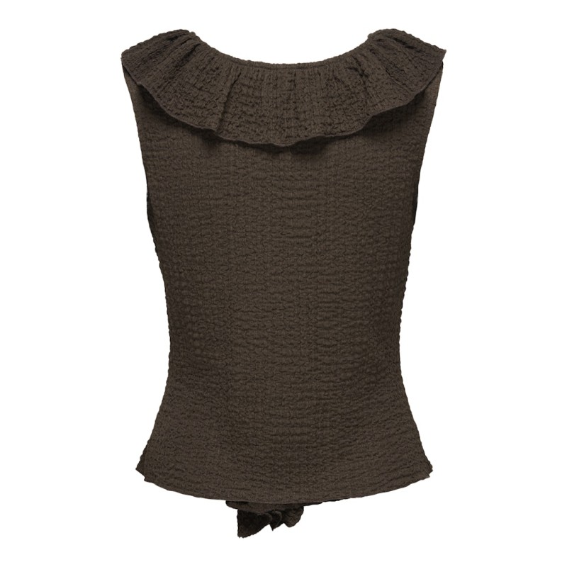 JDY Turbo flæse top - Chocolate Brown