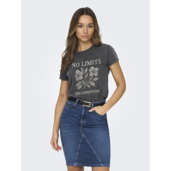 JDY Farock kortærmet print t-shirt - Sort