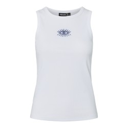 PIECES May embroidery boxer top - Bright White Mystical Eye Embroidry