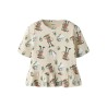 NAME IT Mini Mara Pippi kortærmet regular top - Peyote Melange