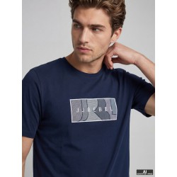 JJ REBEL Thomas kortærmet t-shirt - Navy Blazer