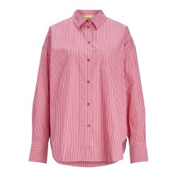 JJXX Jamie langærmet relaxed poplin skjorte - Cerise