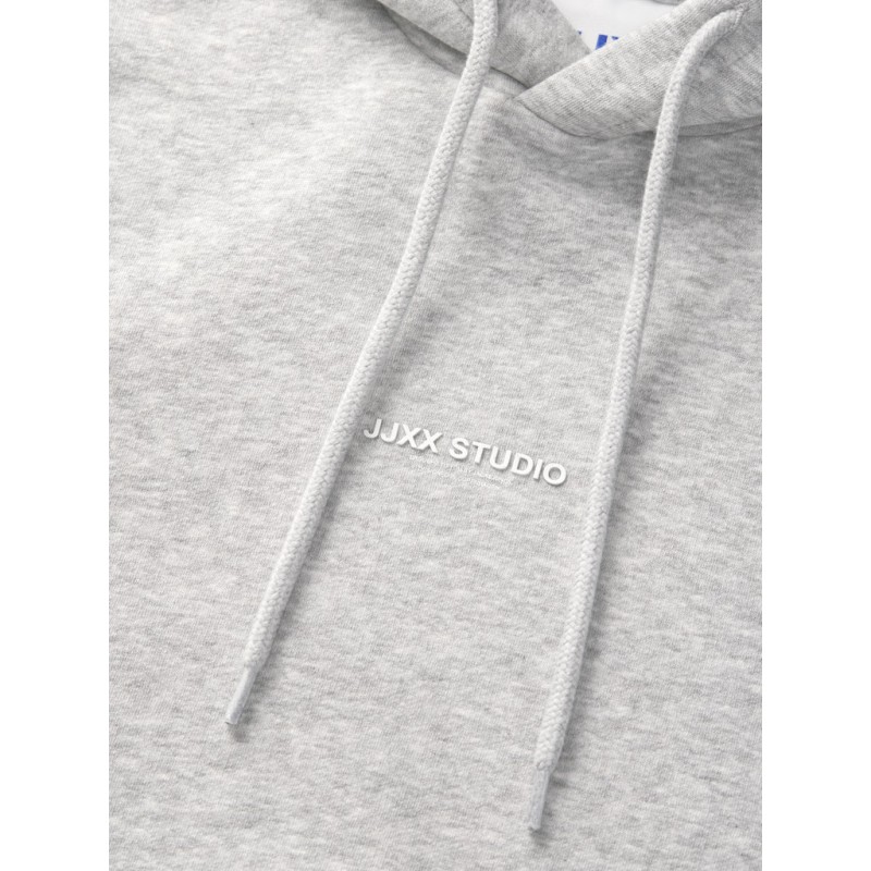 JJXX Studio vesterbro langærmet hættetrøje - Light grey melange