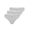 ONLY Carla pointelle 3 pak g-streng - Light Grey Melange