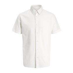 JACK & JONES Plus Breeze Hør kortærmet Skjorte - Hvid