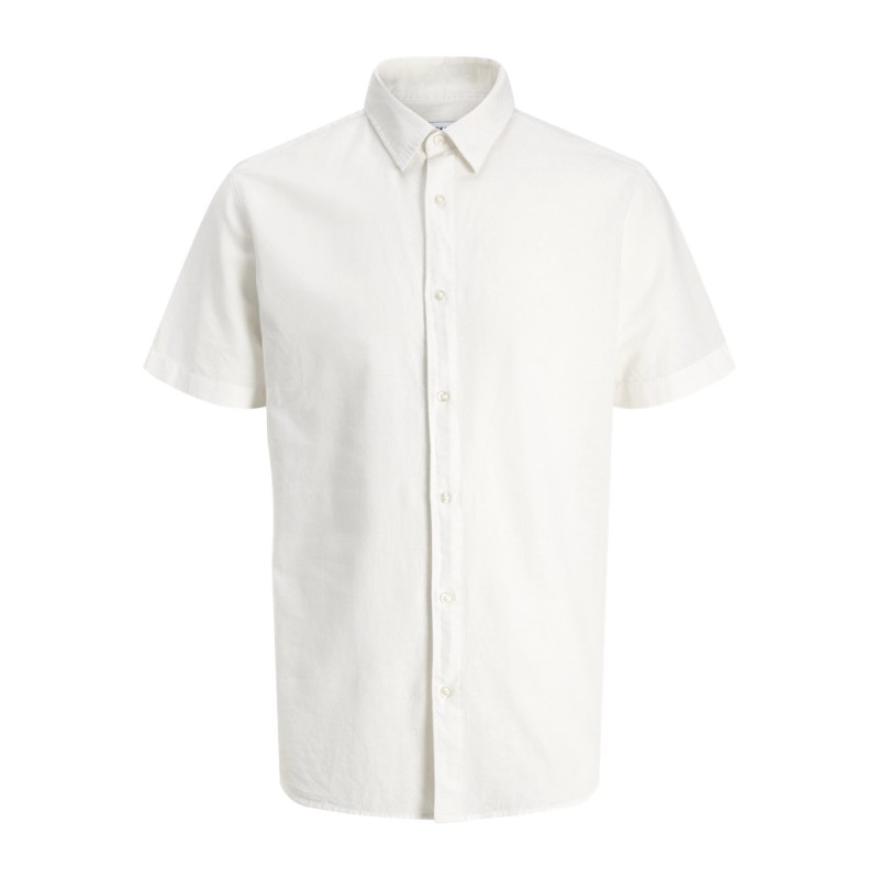 JACK & JONES Plus Breeze Hør kortærmet Skjorte - Hvid