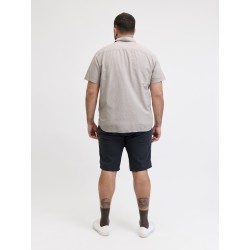 JACK & JONES Plus Breeze Hør Kortærmet Skjorte - String