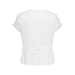 ONLY CARMAKOMA Kuna kortærmet string top - Bright White