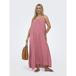 ONLY CARMAKOMA Chiara strop maxi kjole - Dusty Rose
