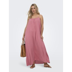 ONLY CARMAKOMA Chiara strop maxi kjole - Dusty Rose