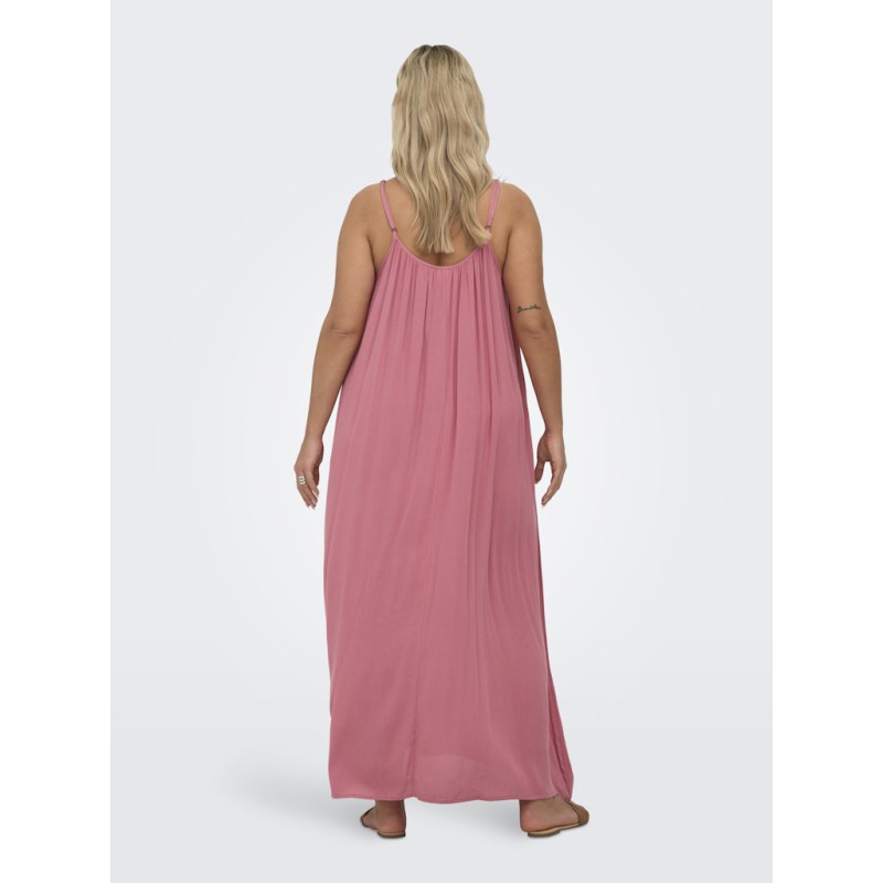 ONLY CARMAKOMA Chiara strop maxi kjole - Dusty Rose