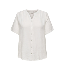 ONLY CARMAKOMA Thyra kortærmet t-shirt - Cloud Dancer