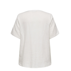 ONLY CARMAKOMA Thyra kortærmet t-shirt - Cloud Dancer