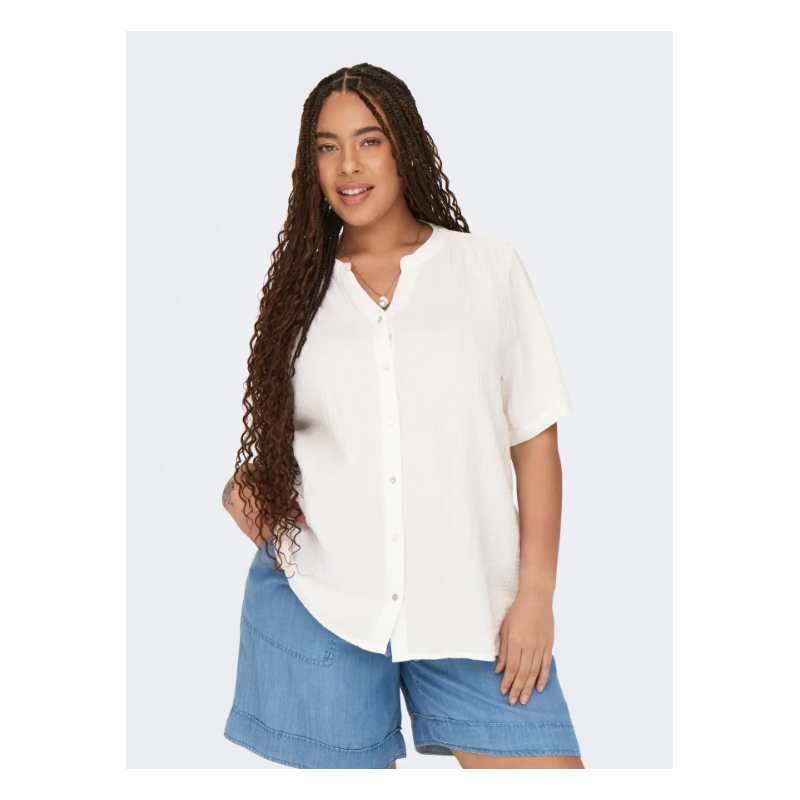 ONLY CARMAKOMA Thyra kortærmet t-shirt - Cloud Dancer