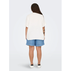 ONLY CARMAKOMA Thyra kortærmet t-shirt - Cloud Dancer