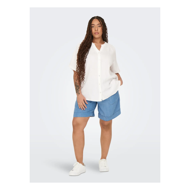 ONLY CARMAKOMA Thyra kortærmet t-shirt - Cloud Dancer
