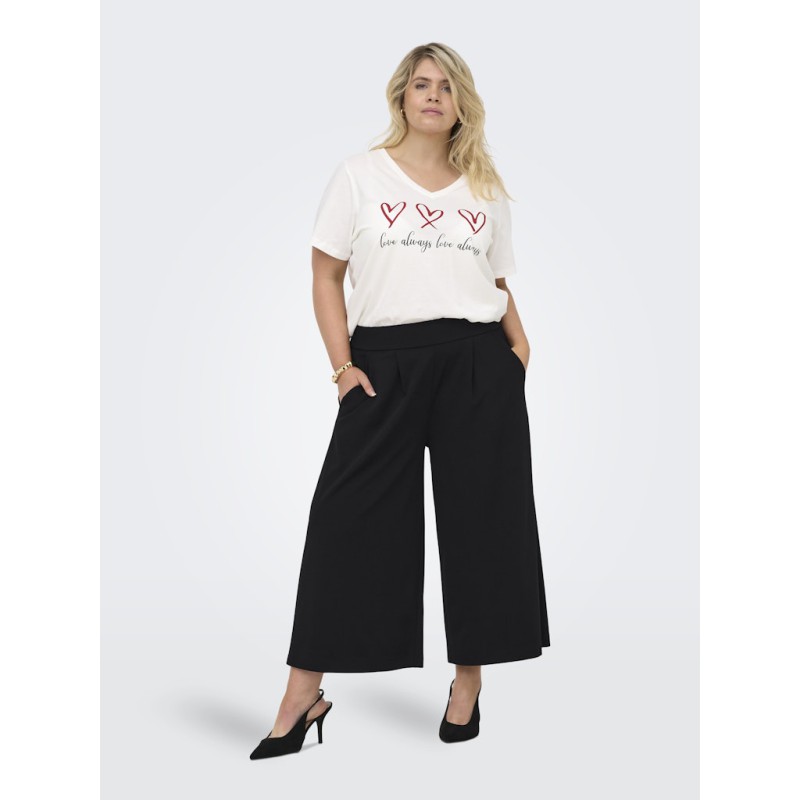 ONLY CARMAKOMA Stilla wide culotte bukser - Black