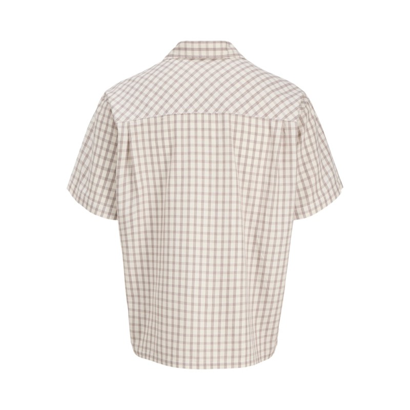 JACK & JONES Austin kortærmet clean check skjorte - Antique White