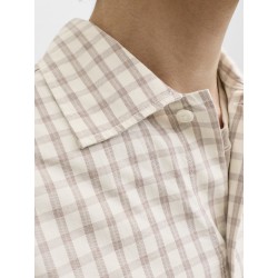 JACK & JONES Austin kortærmet clean check skjorte - Antique White