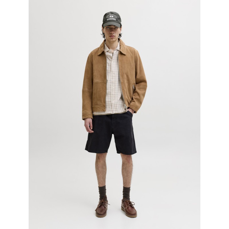 JACK & JONES Austin kortærmet clean check skjorte - Antique White