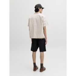 JACK & JONES Austin kortærmet clean check skjorte - Antique White