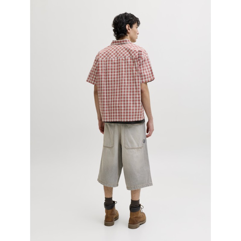 JACK & JONES Austin kortærmet clean check skjorte - Barn Red