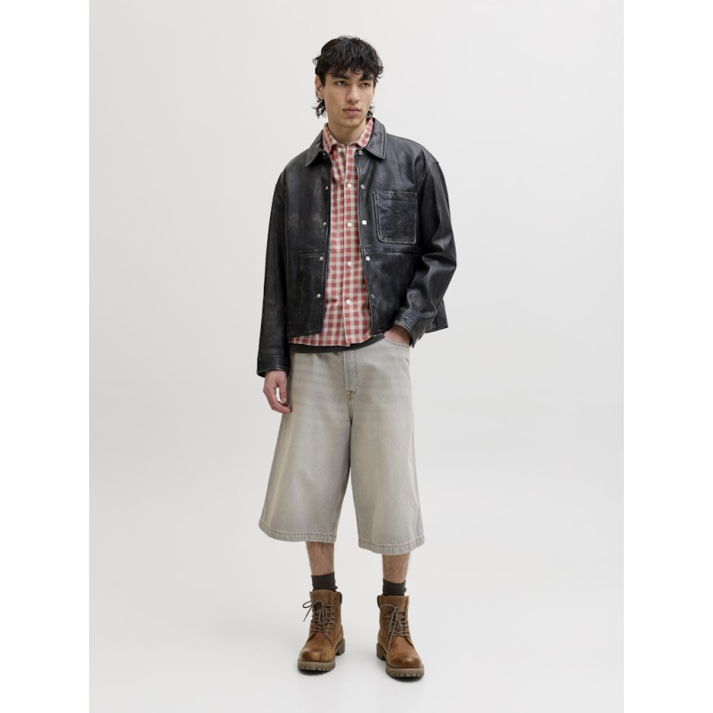 JACK & JONES Austin kortærmet clean check skjorte - Barn Red