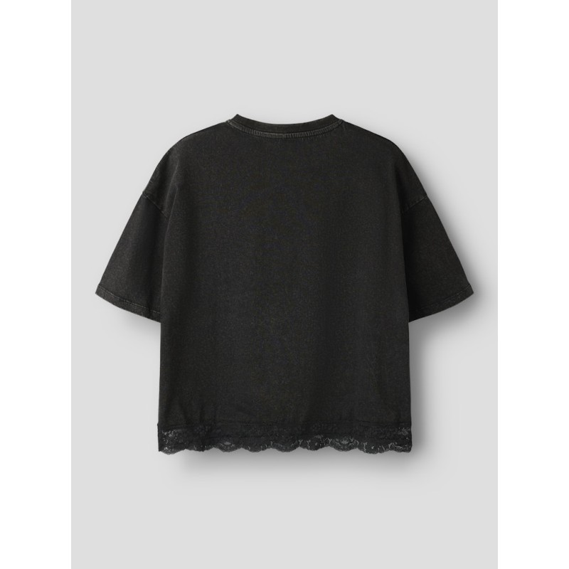 NAME IT KIDS jayla kortærmeret t-shirt - Black Beauty
