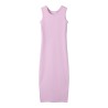 NAME IT KIDS Jenna ærmeløs slim maxi kjole - Full Blooming Pink