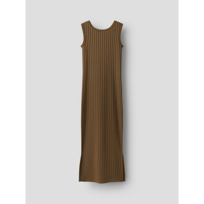 NAME IT KIDS Jenna ærmeløs slim maxi kjole - Sepia