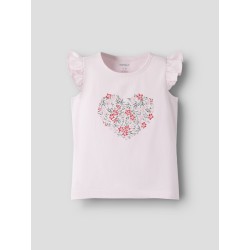 NAME IT MINI Vayanna ærmeløs capsl top - Cradle Pink Red Flowers