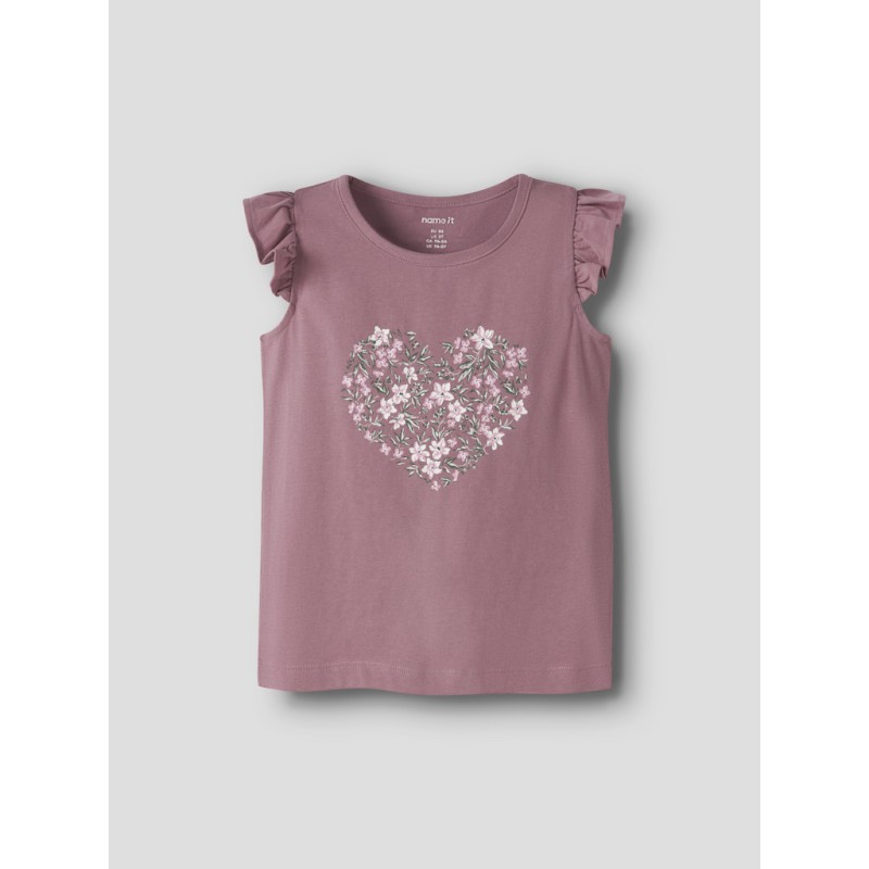 NAME IT MINI Vayanna ærmeløs capsl top - Mesa Rose Rose Flowers