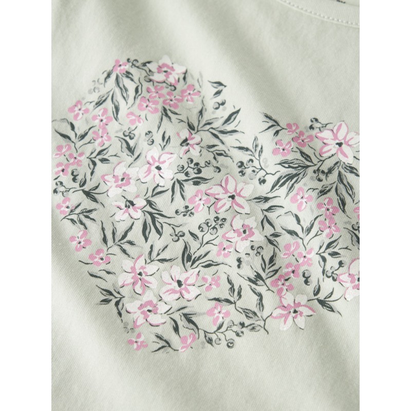 NAME IT MINI Vayanna ærmeløs capsl top - Pale Aqua Pink Flowers