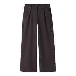 LMTD Luis Pleat Brede Bukser - Black Coffee