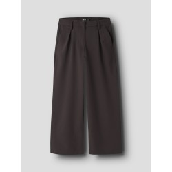 LMTD Luis Pleat Brede Bukser - Black Coffee