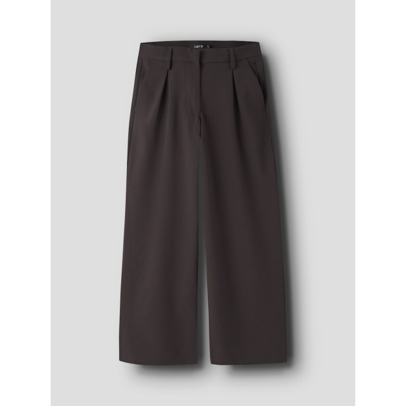 LMTD Luis Pleat Brede Bukser - Black Coffee