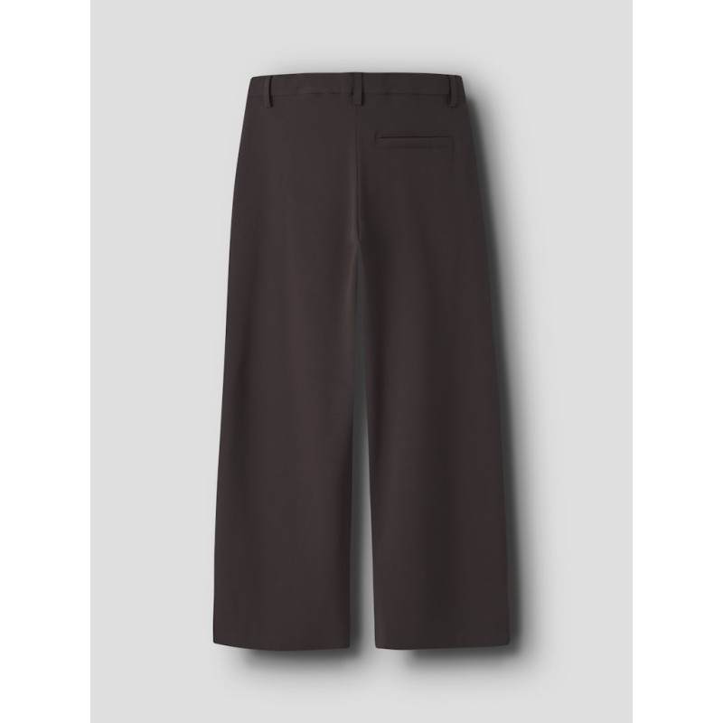 LMTD Luis Pleat Brede Bukser - Black Coffee