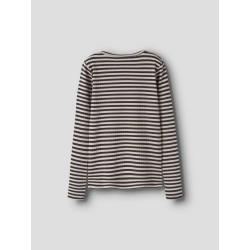 NAME IT KIDS pige - Suraja x-slim langærmet bluse -  Black Coffee