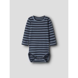 NAME IT BABY Banio langærmet body - Dark Sapphire