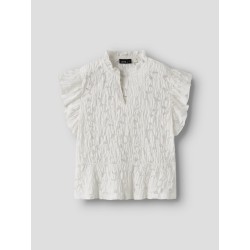 LMTD Flace kortærmet capsl t-shirt - White Alyssum