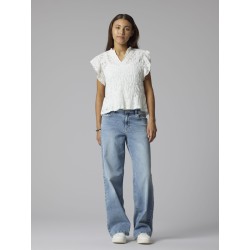 LMTD Flace kortærmet capsl t-shirt - White Alyssum